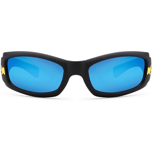 Seje børnesolbriller med flamme design Blue Black