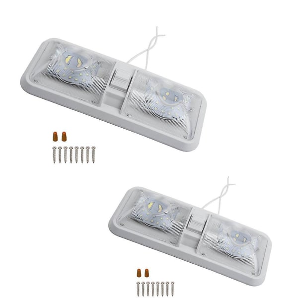 LED RV Ceiling Light, Adjustable RV Roof Lamps, 800LM 96LEDs Lighting with Switch 12V DC Interior Lighting with On Switch for Motorhome, Boat, Caravan