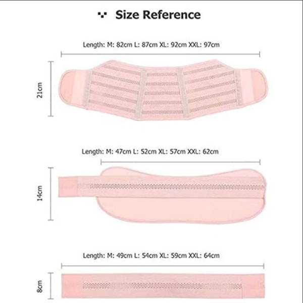 Justerbar Graviditetsbelte Støttebelte Mageband Reduserer Ryggsmerter
