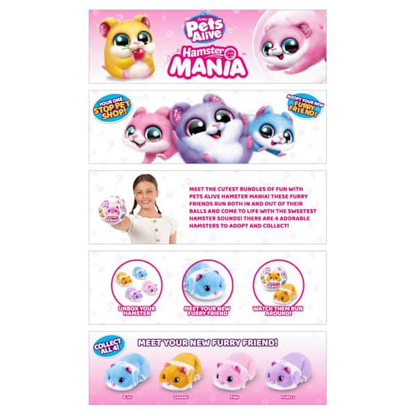 Pets Alive Hamster Mania Rosa Rosa,AB