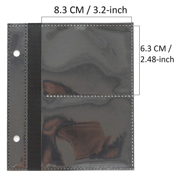 100 Lommer Mini Fotoalbum (64 X 90 Mm) Til Fujifilm Instax Mini Instant Film (54 X 86 Mm) / Polaroid Zink Foto (Hvid)