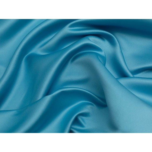 Minerva Classique Duchess Sateng Stoff Turkis - per meter Turquoise
