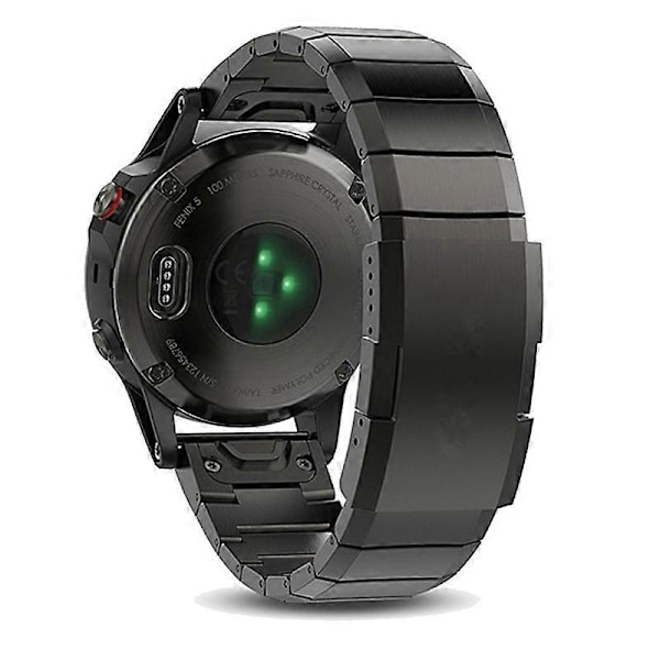 Titanium Alloy Rem Til Garmin Fenix 8 AMOLED 47mm Black