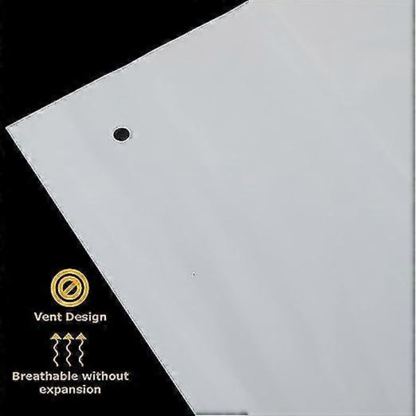 20 stk. frostede poser med glidelås for klær, gjenlukkbare oppbevaringsposer i plast for klær 50X60CM