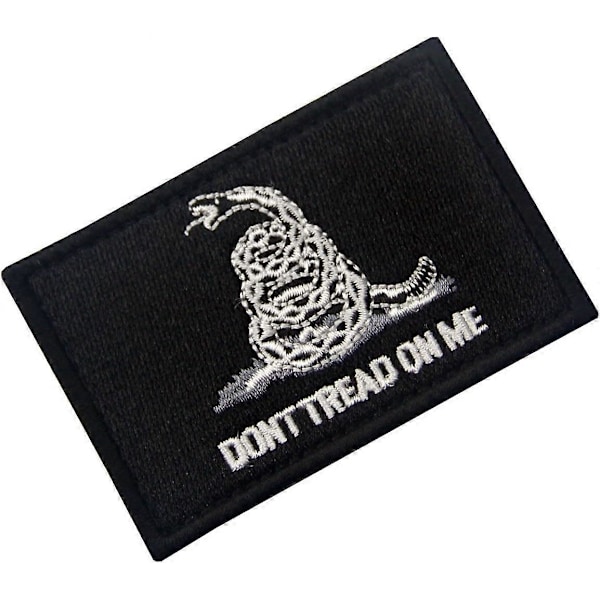 Don't Tread On Me Taktisk Morale Patch - Hvit & Svart