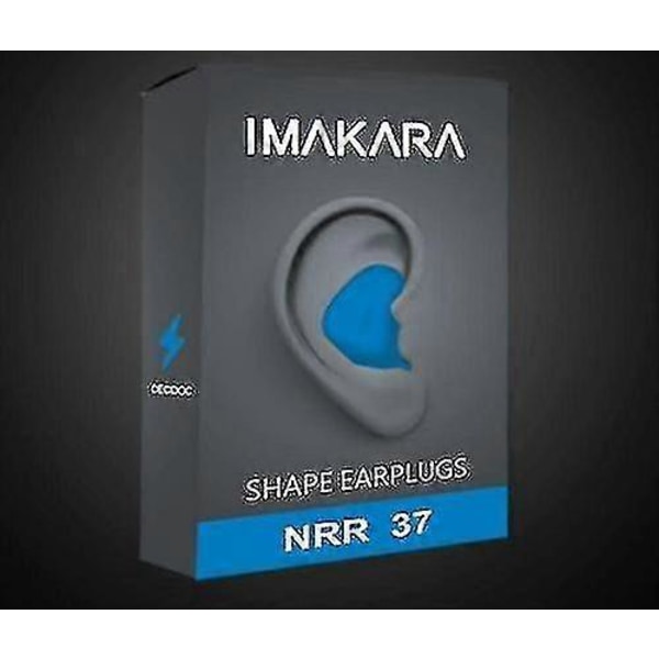 Brusreducerande öronproppar, formgjutna öronproppar, 37db högsta NRR, återanvändbart hörselskydd blue