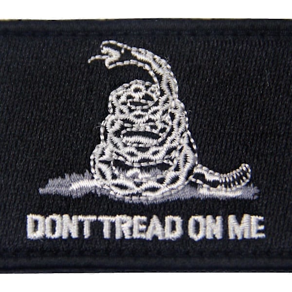 Don't Tread On Me Taktisk Moral Patch - Vit & Svart