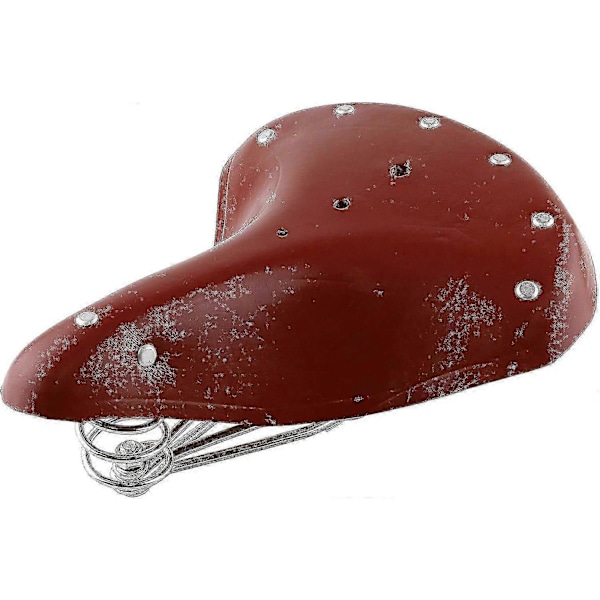 Klassisk brun sadel för vårcykel Comfort Cruiser cykelsadel med fjädring vadderad unisex - JS