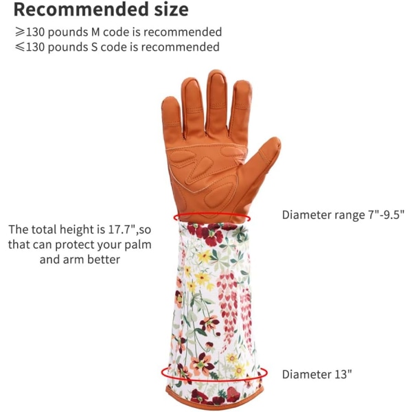 Red-Long Gardening Gloves for Women and Men, Pink Thorn Proof