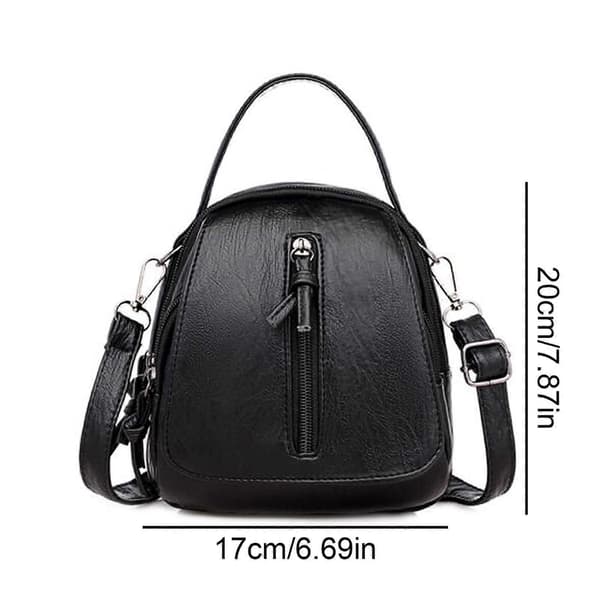 Mini Ryggsäck Handväska för Kvinnor Crossbody Telefonväska Plånböcker Handväskor Clutch Black