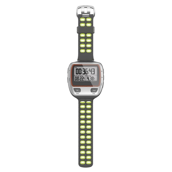 För Garmin Forerunner 310XT Tvåfärgat Silikon Armbandsur (Grå Gul) Grey Green