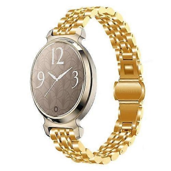Til Garmin Lily 2 Syv-perlers 14mm Urrem i Rustfrit Stål Gold