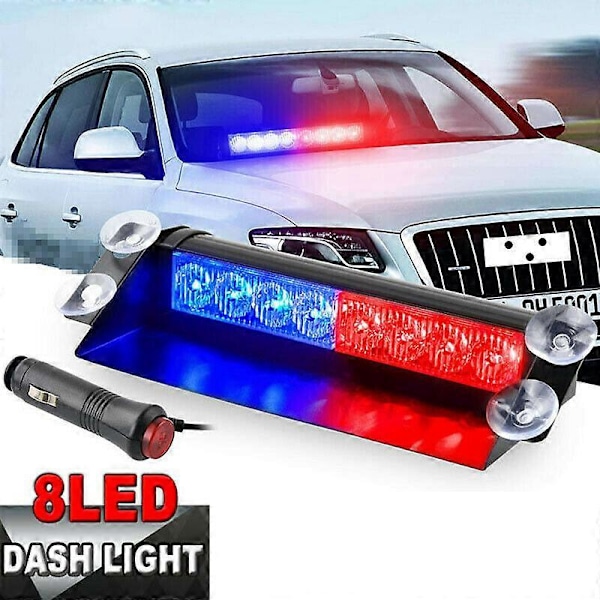 12V Politi Lys Led Strobelys Blinkende Auto Flash Stroboskoper Strobelys Nødadvarselslys Parkeringssignal