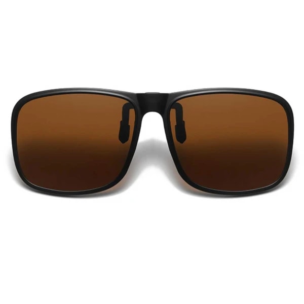 Uppfällbara Solglasögon Clip-On Brun brun