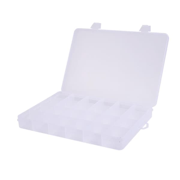24 Rom Plastboks Smykker Perle Oppbevaringsbeholder