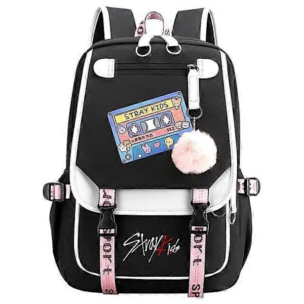 Uudet Stray Kids -tyttöjen ja -poikien USB-reput Anime-koulukirjalaukut Teini-ikäisten kangasreppu Naisten reput 7