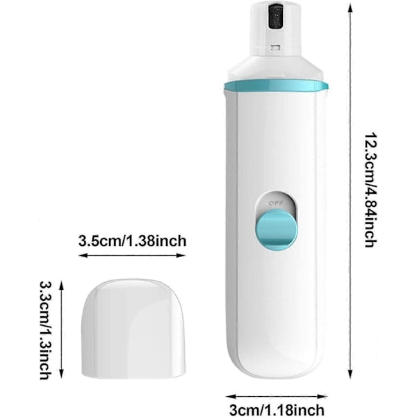 Hund Negleklipper, Elektrisk Stille Kloklipper For Hunder, Smertefri Neglefil, Passer For Små Til Store Hunder Og Katter Blue