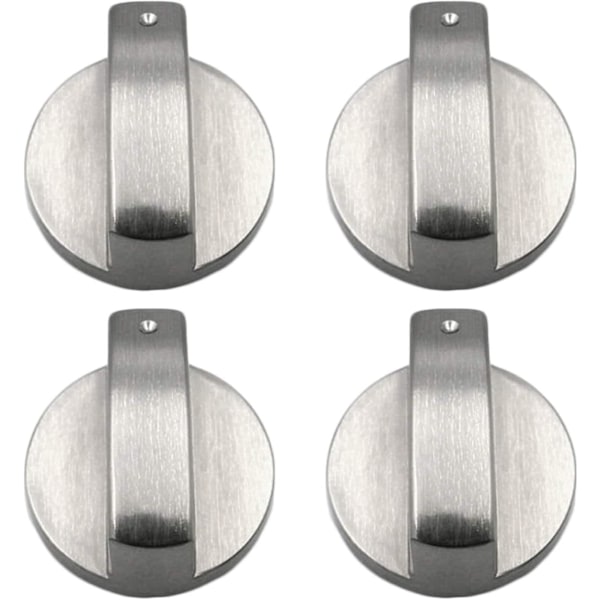 Gasskomfyrknotter, 4 stk, Metall, Akseldiameter på 6 mm
