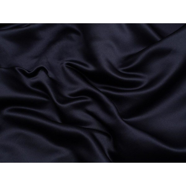 Minerva Classique Duchess Sateng Stoff Marineblå - per meter Navy Blue