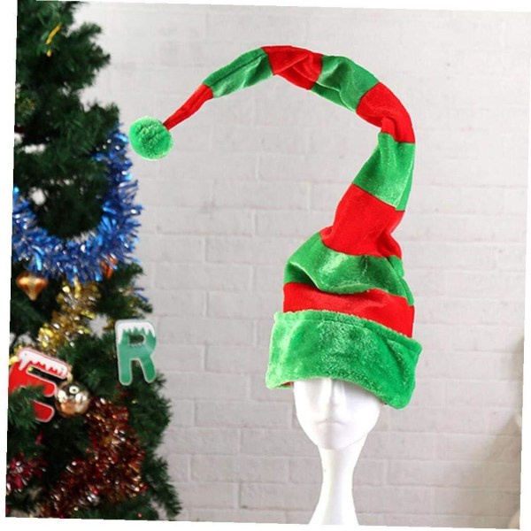 1 Christmas Elf lång svans yllehatt semester festdekorationer