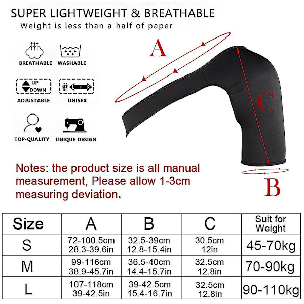 Stöd för axelled ur led, artritsmärta, axelstöd, axelskydd left shoulder
