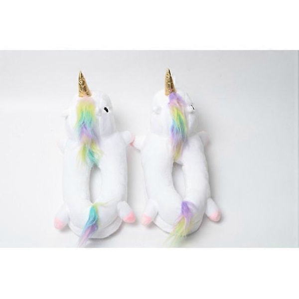 3-12 Vuotta Talvi Yksisarvis Tossut Vauva Poika Tyttö Tossut Pehmeät Pehmo Makuuhuone Kotitossut Sisätiloihin Karvaiset Vauva Lapset Colorful Purple S(Length 22cm)