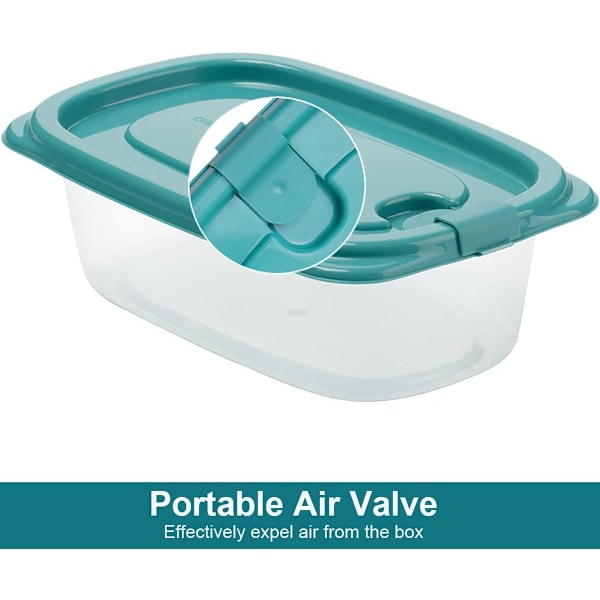 Rektangulära Portioneringslådor i Plast med Lock Matförvaringsbehållare Matlådor med Lock BPA-Fria Lufttäta Läcksäkra 550ml 3PCS