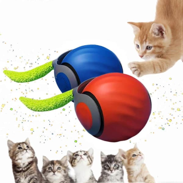 2-pack Speedy Tail 2.0 Kattleksak, Interaktiv Kattleksak, Kattleksaker för Inomhusbruk
