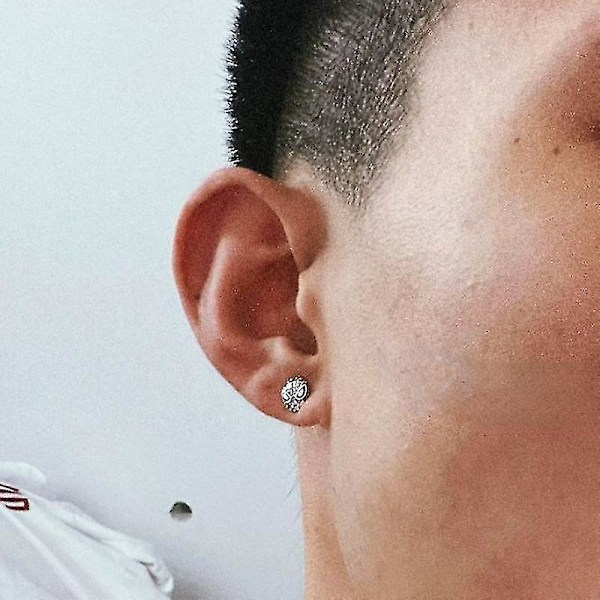 Spindelmannen Mask Pave Örhängen Finns i Lager Nu 925 Sterling Silver Örhängen Cool Stil Uttryck Smycken Man Kvinna 2
