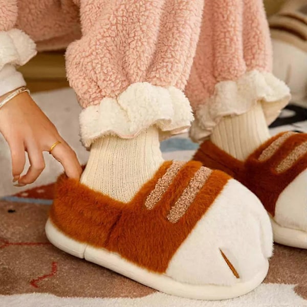Kissankäpälän tossut, 3D kissankäpälän piirretty tossut naisille pink 43 to 44