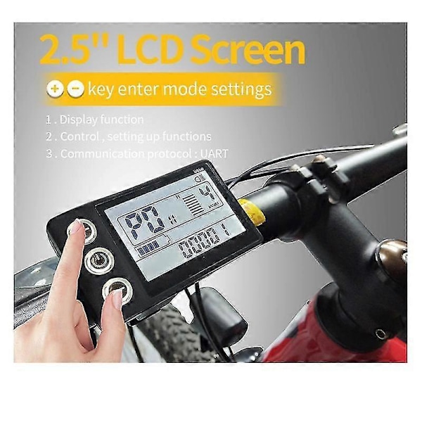 24V 36V 48V 60V Vattentät LCD-display S866 Kontrollerpanel Instrumentbräda Elcykeldisplay för Elscooter (5Pin