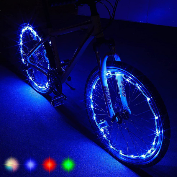 Pack of 2 Tires LED Bike Wheel Lights! Get Brighter and Visible from All Angles for Ultimate Safety
