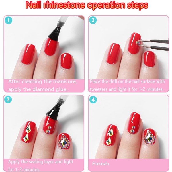 2500 kpl Nail Art strassisarja, 3D Mix Nail Art strassit