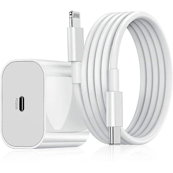 iPhone Hurtiglader USB-C 20W Strømadapter med Kabel