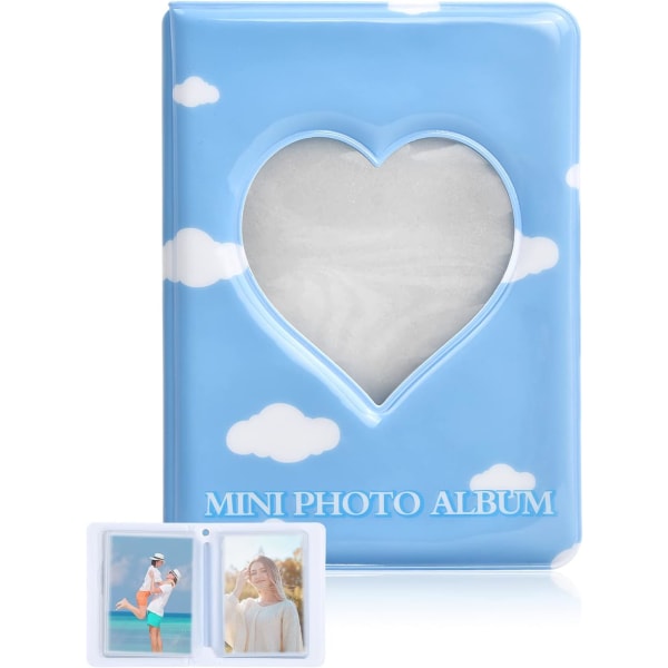 Blue Mini Hollow Heart Photo Album 3 Inch Kpop Photocard Album