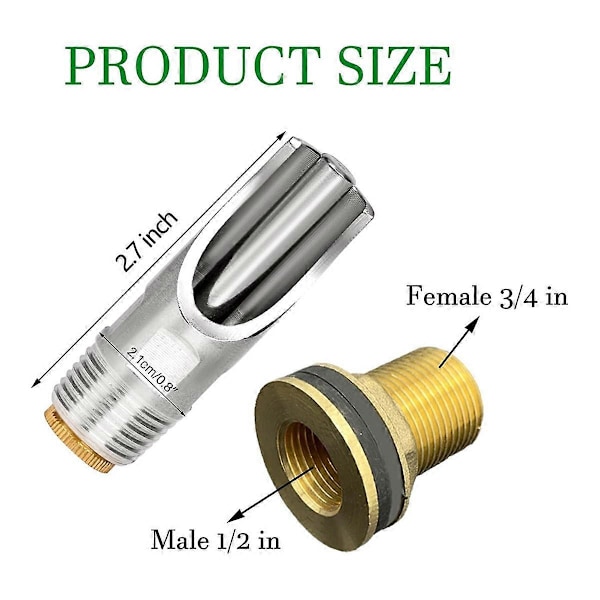 5 st Pig Nipple Waterer för Barrel Kit Automatisk Pig Nipple Dricker Hog Dricker Matare med Mässing