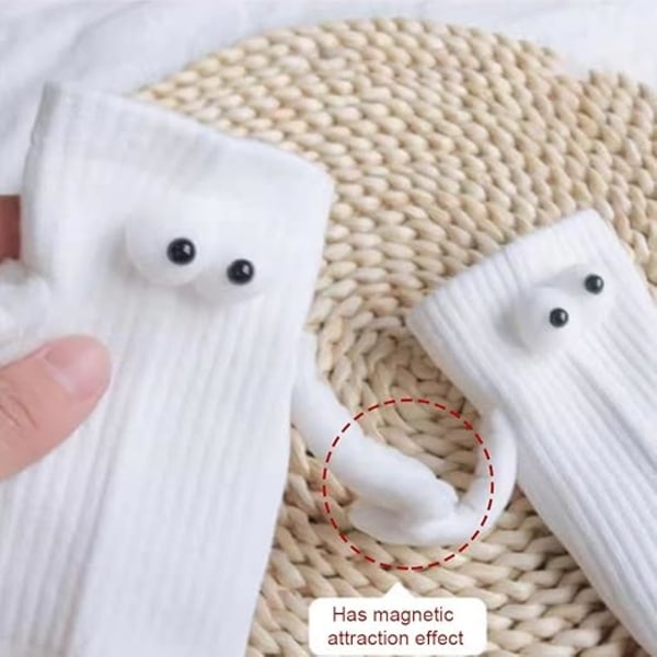 2 Par Magnetiska Handhållande Strumpor - Roliga Påskpresenter för Tonåringar & Kvinnor, Män, Par, Vänner