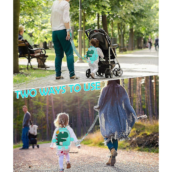 Baby Reins Gåsele for Småbarn, Håndleddsmansjett med Lås og 1,5m Bungee Stropper Link