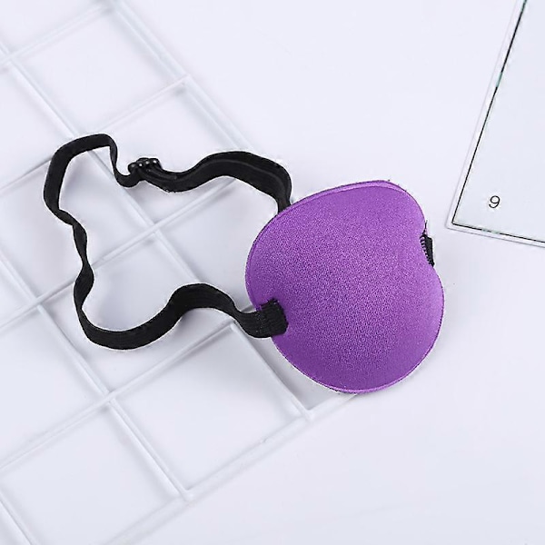 2 kpl Silmälappu Pehmeä Säädettävä Amblyopia Lazy Eye -silmälaput vasemmalle tai oikealle silmälle Child Size Purple