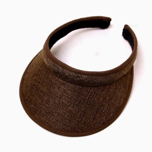 Klips på Visir Solhatt Bredbremmet Klips på Hodehette Visir for Kvinner Coffee