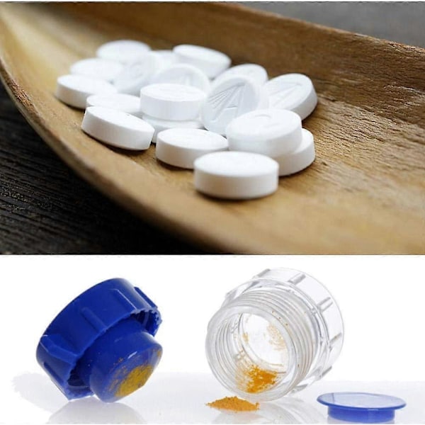 Barns medicinmalningsförvaringslåda medicinmalningsmaskin (blå) 2 stycken