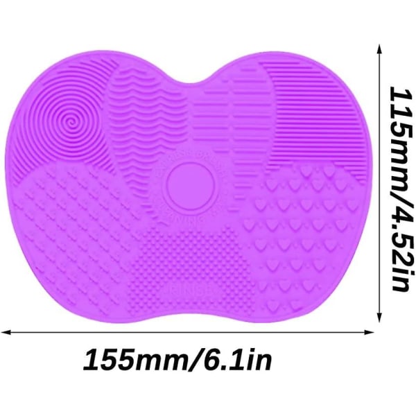 Silicone Cleaning Mat, Makeup Brush Cleaning Mat, Cleaning Brush, Soft Silicone Wash Scrubber, Cleaning Toolspurple