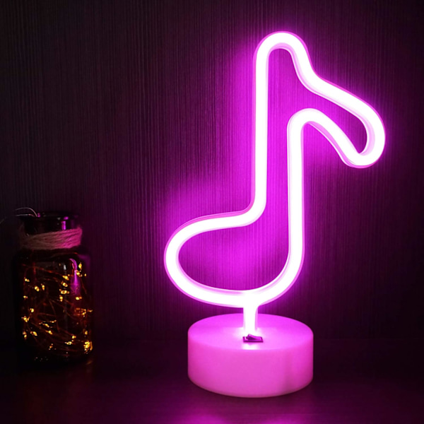 LED Neonvalo Neonkyltit Neon Yövalo Hienoja Juttuja Lasten Lamput Makuuhuoneeseen Pinkki Neonvalo Neonvalot Makuuhuoneeseen Lasten Valaisimet Kotiin Pink Music Note
