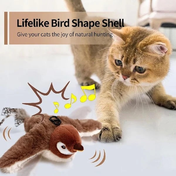 Electronic Interactive Flying Bird - Perfect Toy for Cats