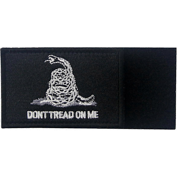 Don't Tread On Me Taktisk Morale Patch - Hvid & Sort