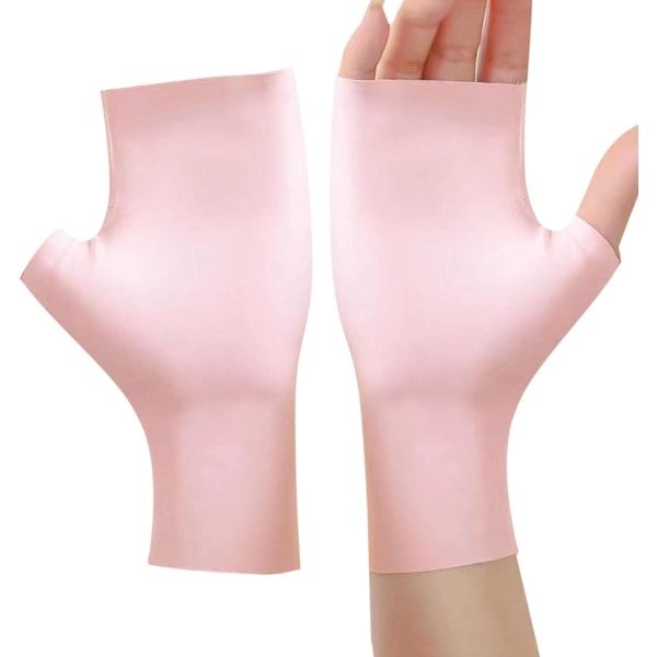 Pink Summer Fingerless Handsker, Sommer Kørehandsker, Halv