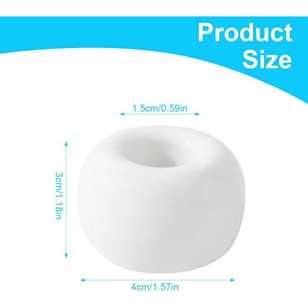 2-pack Keramiska Tandborsthållare Mini Donut Form med Tandborste Elegant Mini Keramisk Tandborsthållare Ställ för Badrum