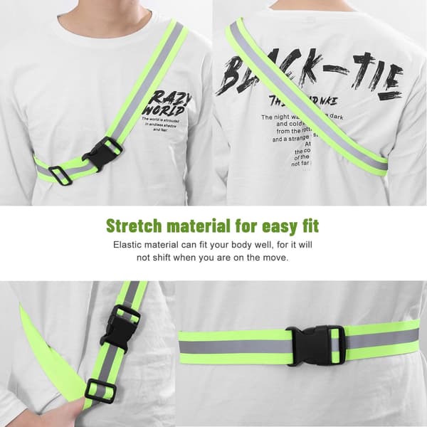Hög Synlighet Säkerhetsreflexband Ett Perfekt Alternativ Reflexbälte Justerbart Slitstarkt Natt Säkerhet Gångutrustning