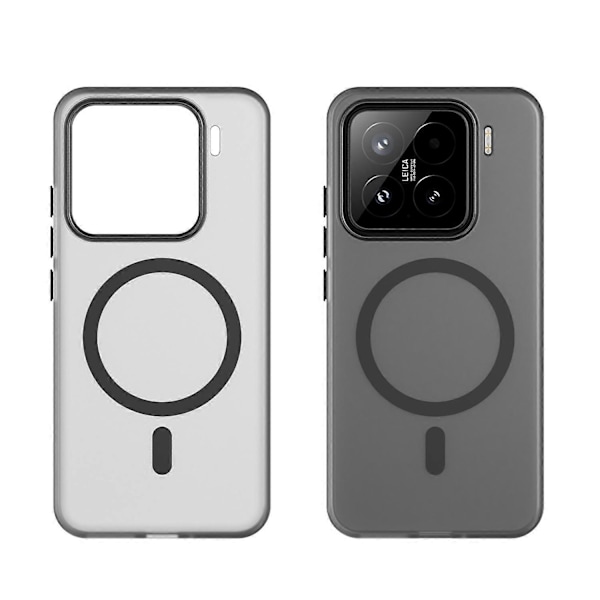 Skal för Xiaomi 15 Kompatibelt med MagSafe TPU PC Slim Matt Genomskinligt Telefonskal - Svart Black