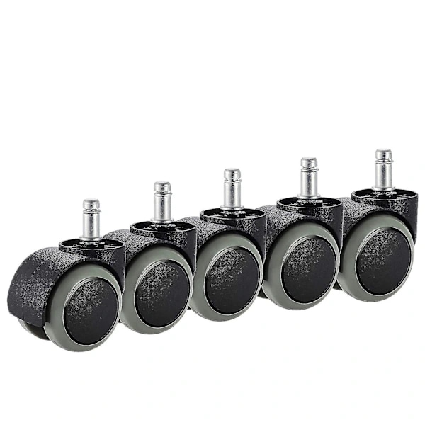 Toimistotuolin pyörät, 5 kpl, sopivat Ikea-tuoliin (10 mm x 22 mm) Raskaat